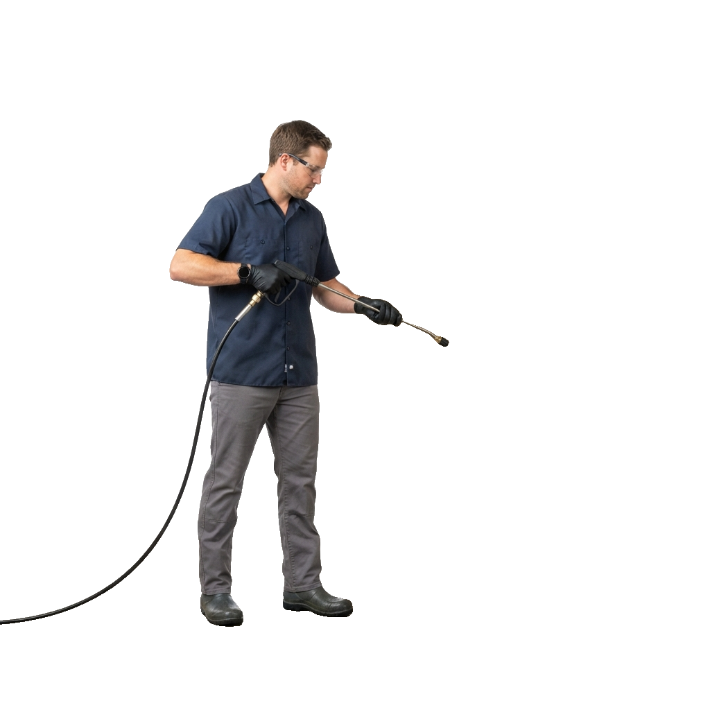 House Washing Worker PNG Cutout